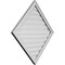 Ekena Millwork Diamond Surface Mount PVC Gable Vent: Non-Functional, w/ 2"W x 1-1/2"P Brickmould Frame, 36"W x 36"H GVPDI36X3602SN - alternate 4